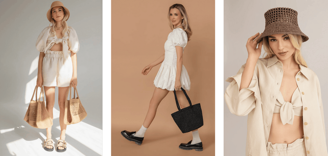 RAFFIA BAGS AND HATS: SUMMER ACCESSORIES BY PAS DE MARQUE