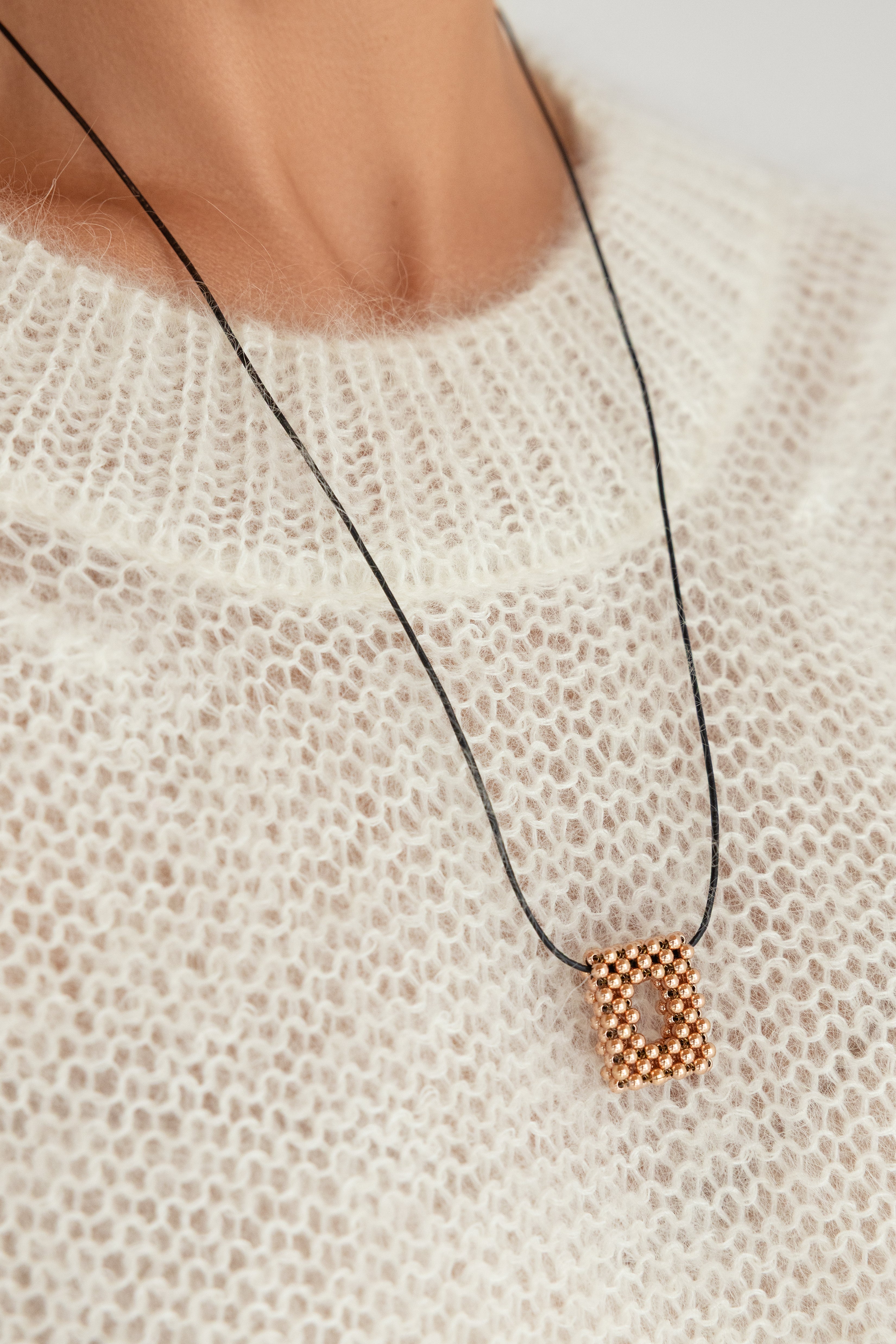 Rose gold-filled pendant Le O