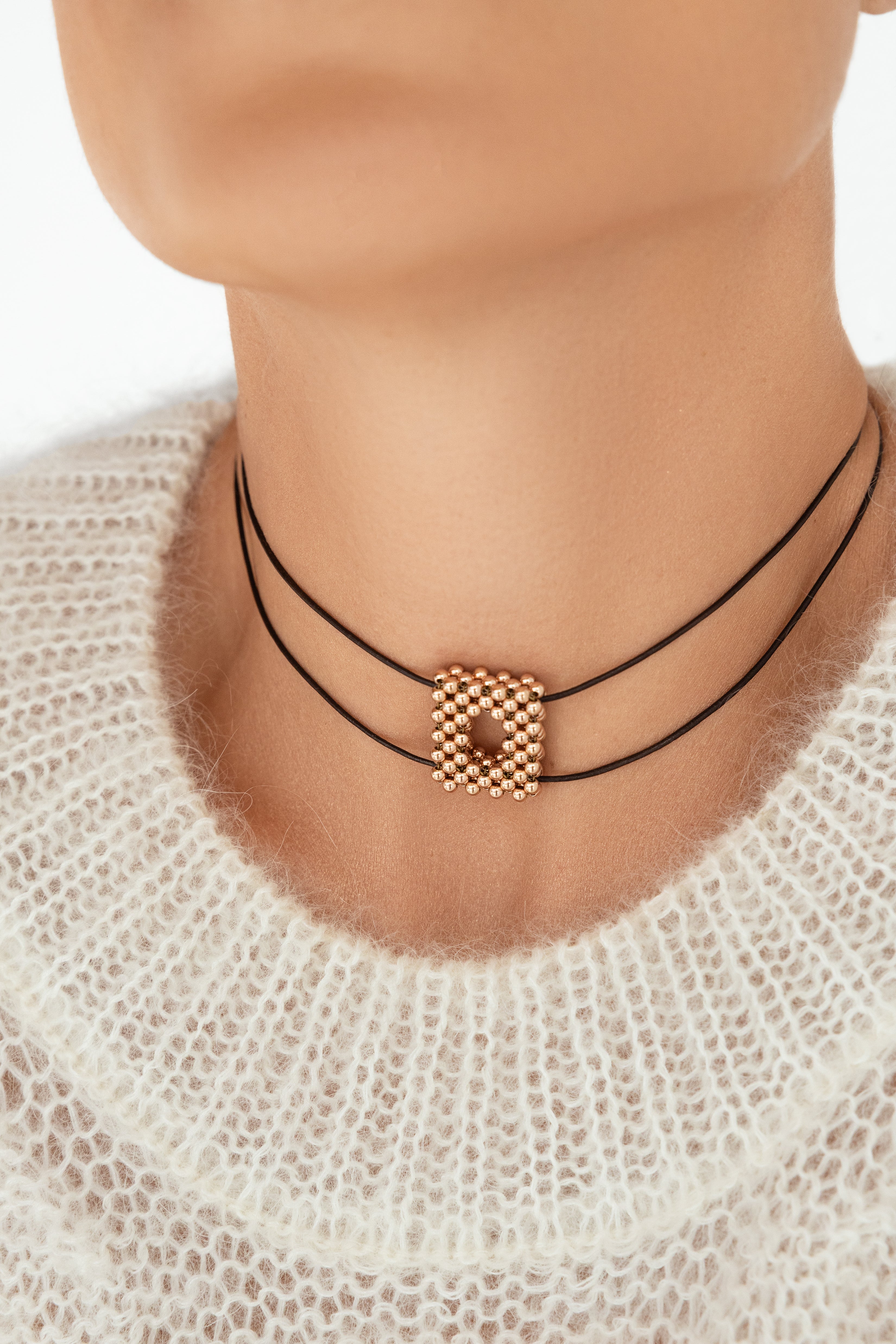 Rose gold-filled pendant Le O