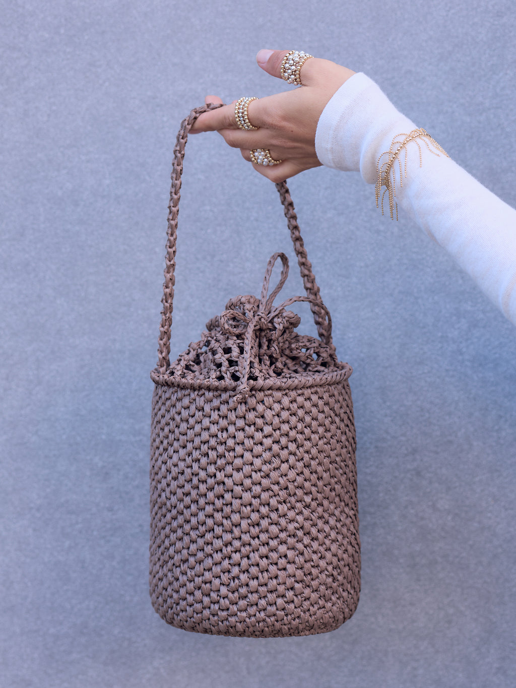 Brown raffia bag Le Baril