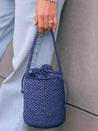 Navy raffia bag Le Baril