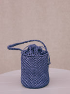 Navy raffia bag Le Baril