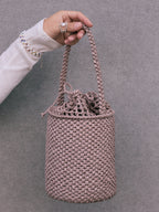 Taupe raffia bag Le Baril