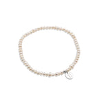 White freshwater pearl stretch bracelet Pas Petit