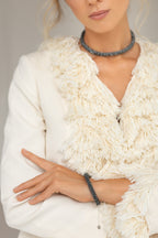 925 sterling silver hematite choker Le Collier