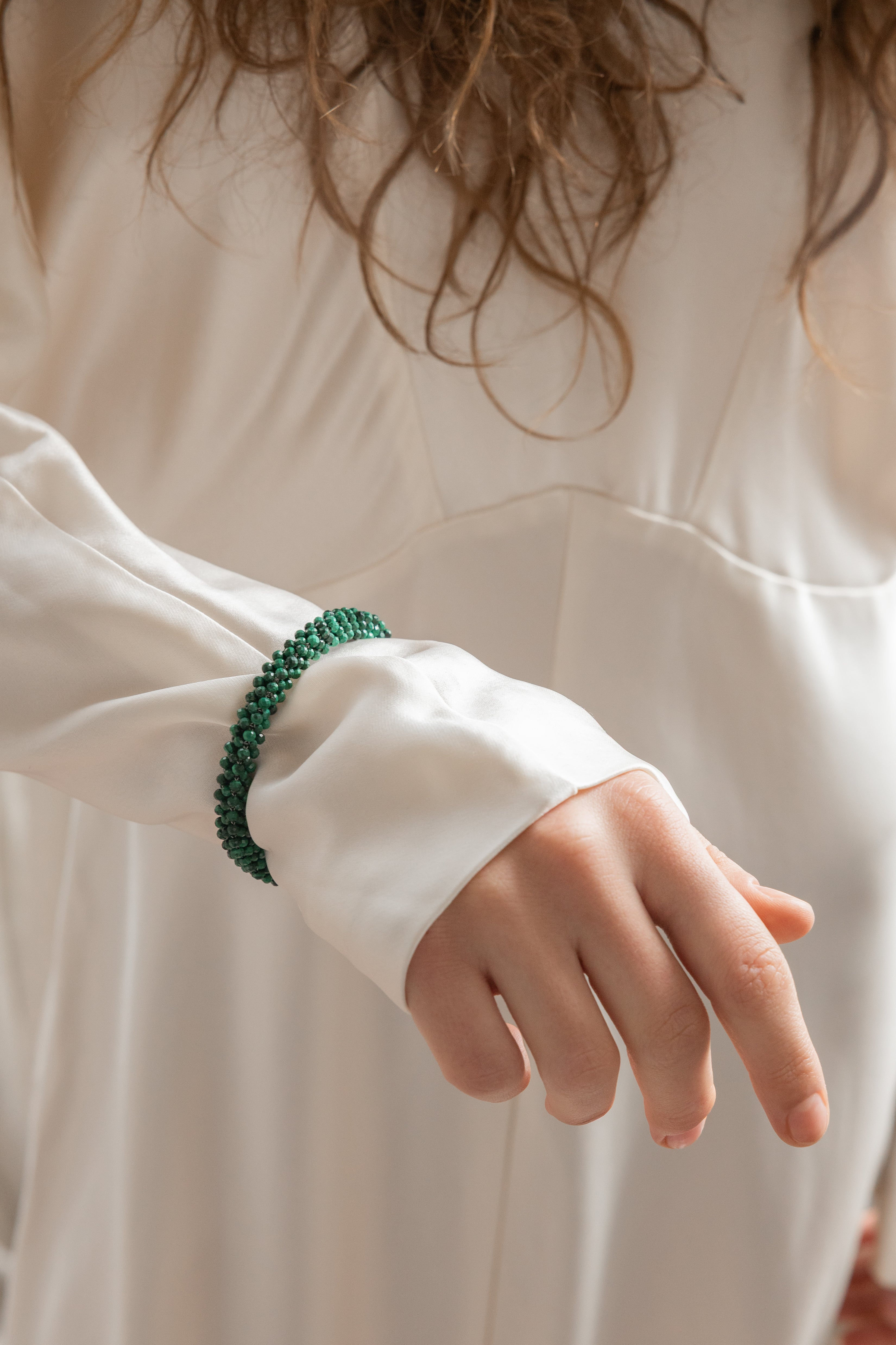 925 sterling silver malachite bracelet Le Collier