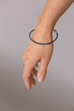 925 sterling silver hematite bracelet Mirroir