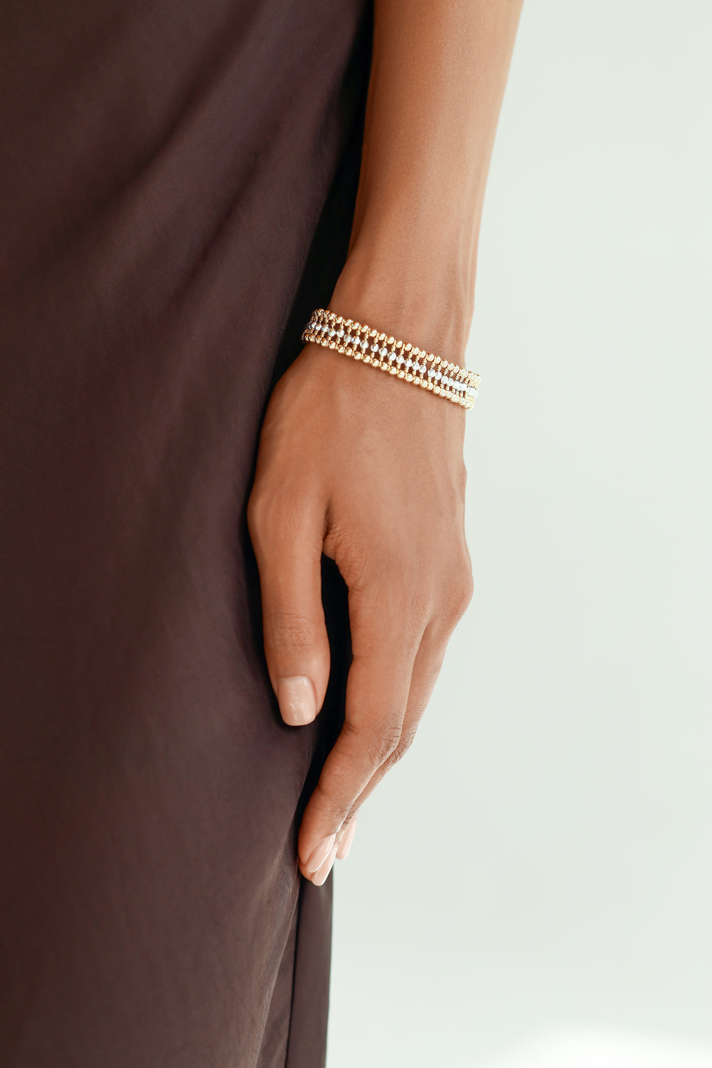 Gold-filled and 925 sterling silver bracelet La Bague Nano