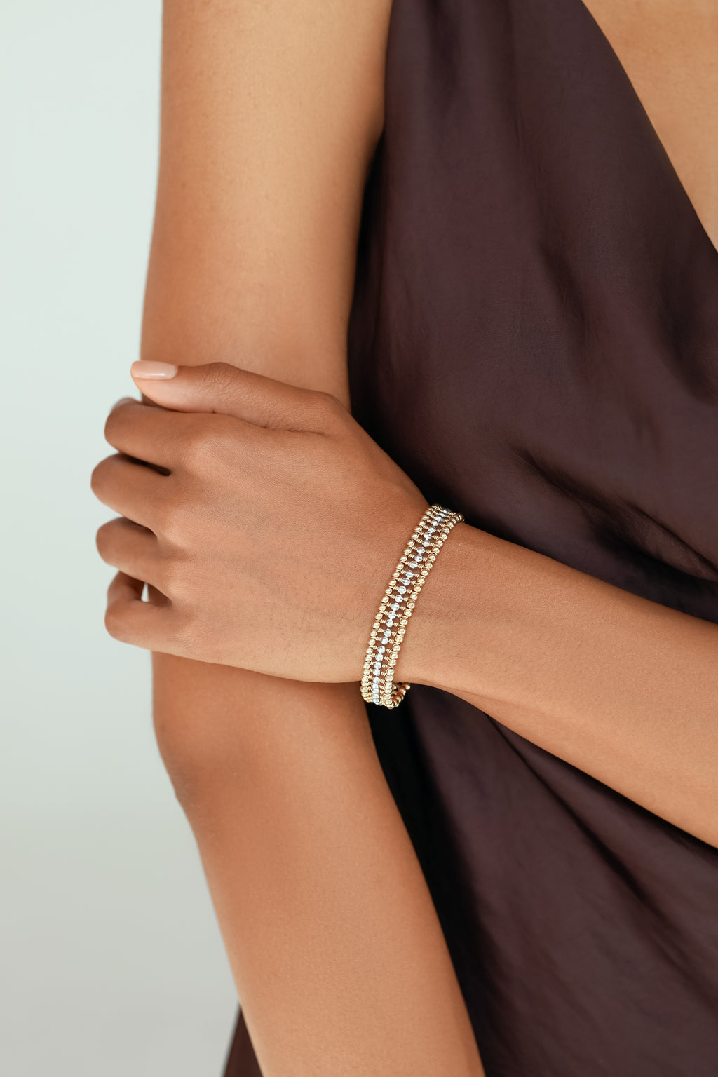 Gold-filled and 925 sterling silver bracelet La Bague Nano