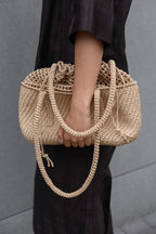 Beige raffia bag Le Pochon
