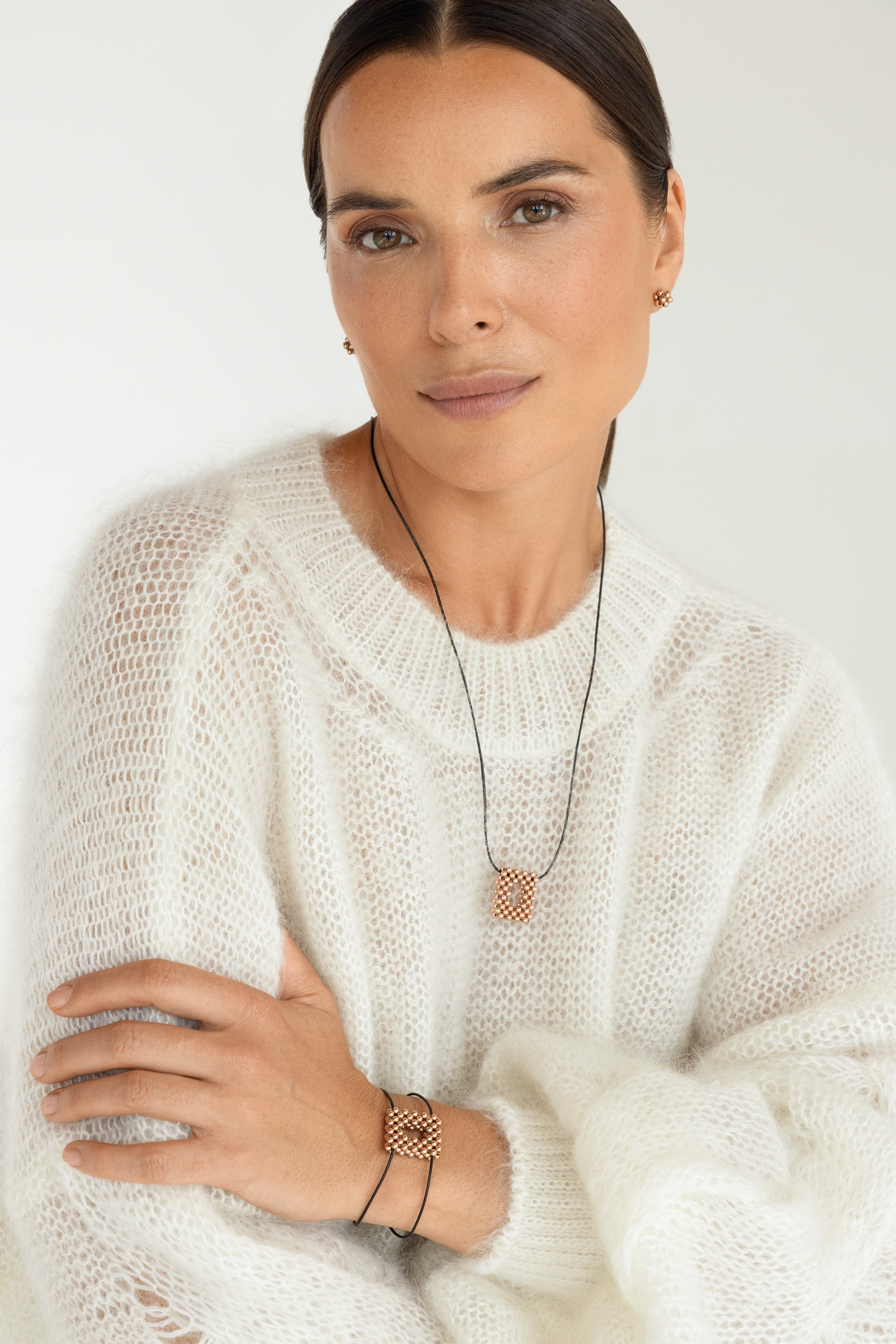 Rose gold-filled pendant Le O