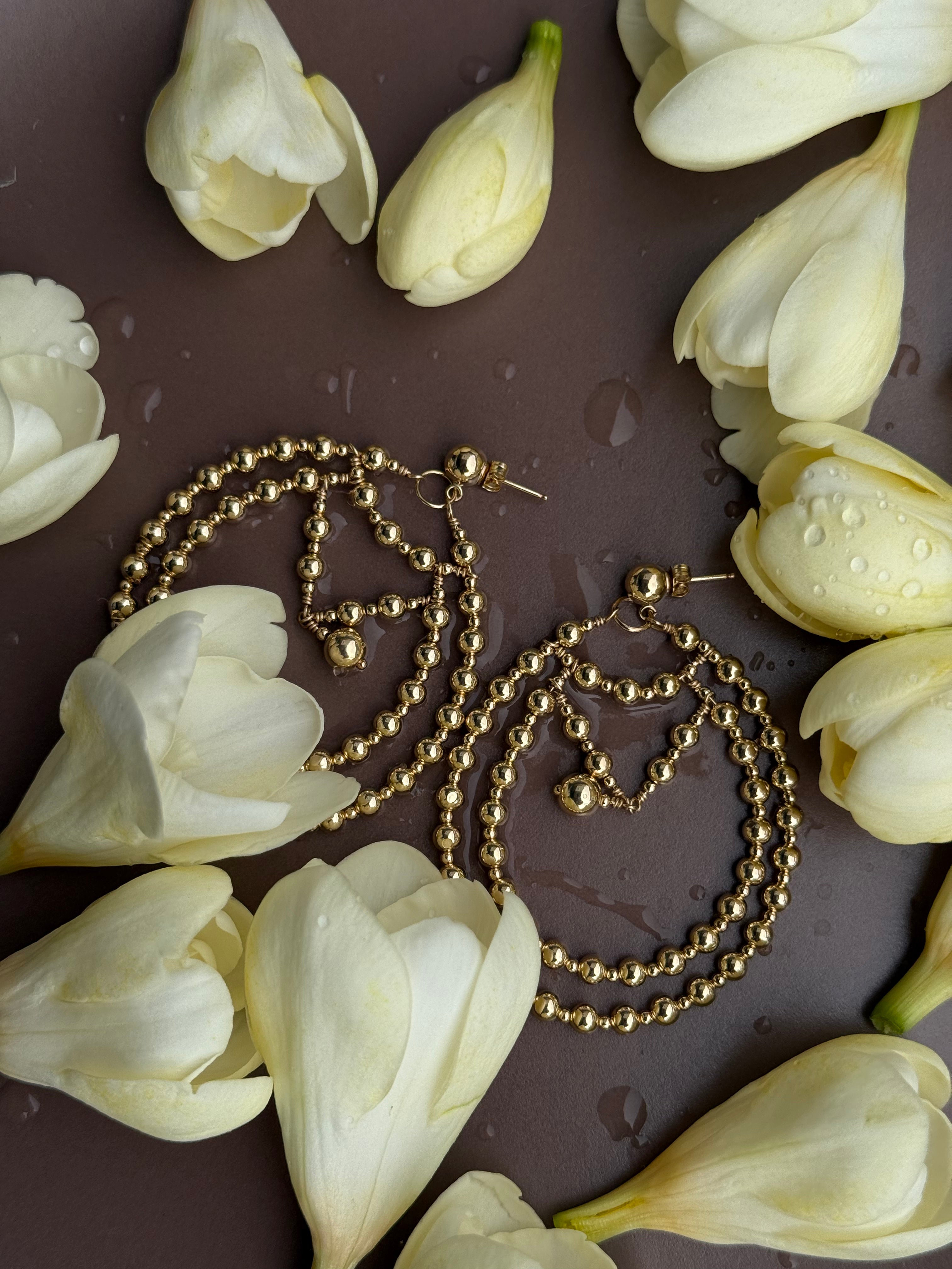 Auskari La Goutte - apzeltījums gold-filled