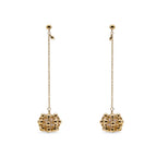 Gold-filled white freshwater pearl earrings Couronne