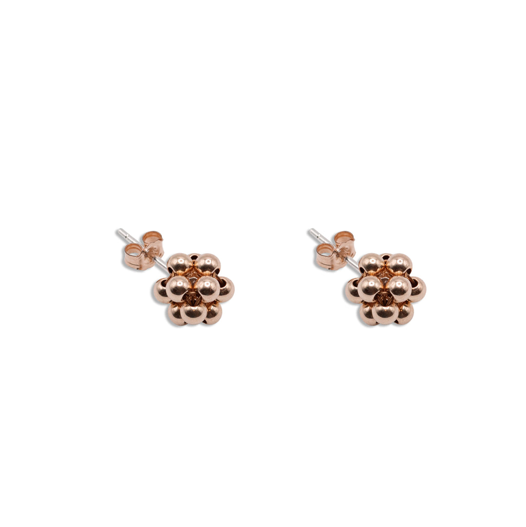 Rose gold-filled earrings Cube