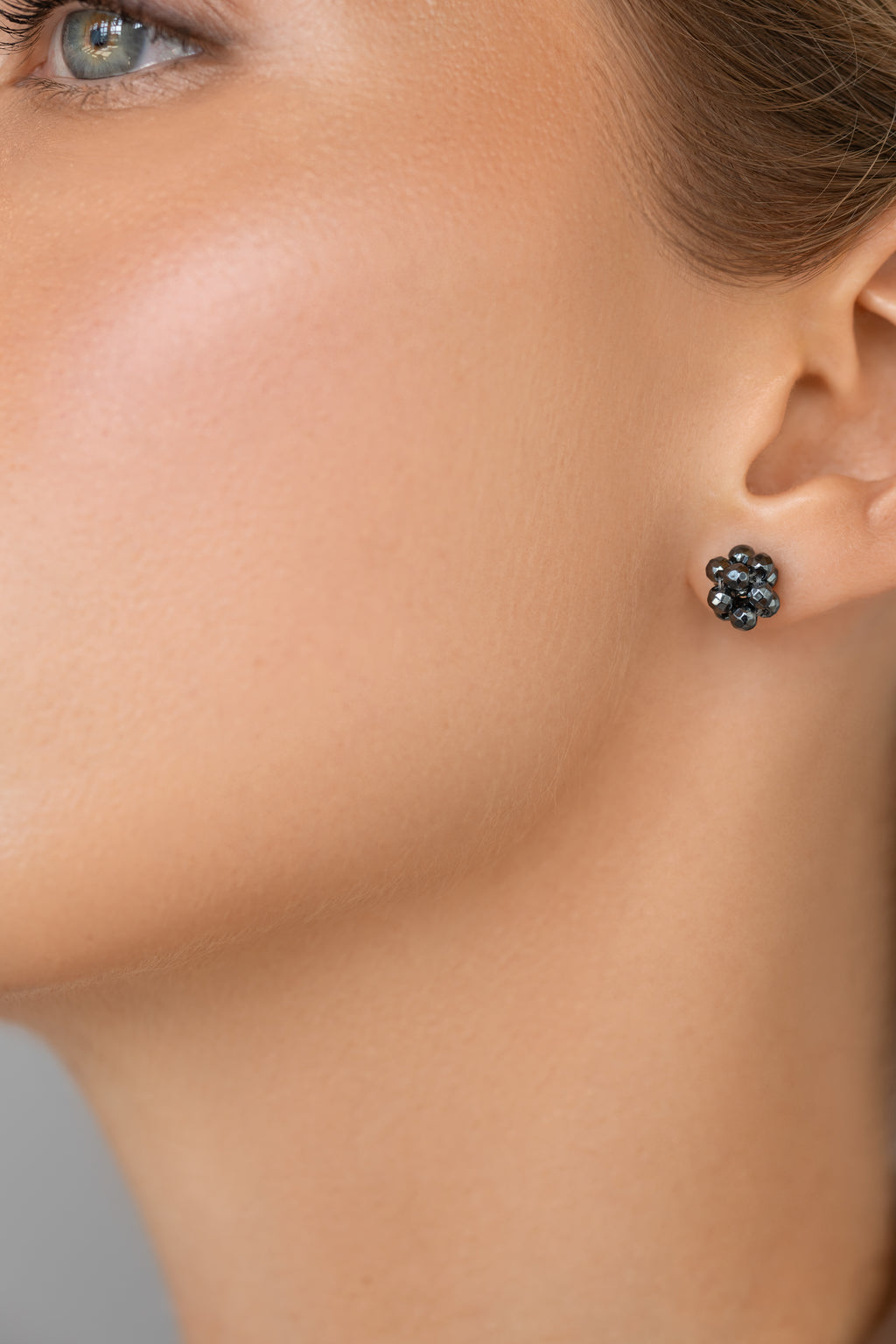 925 sterling silver hematite earrings Cube