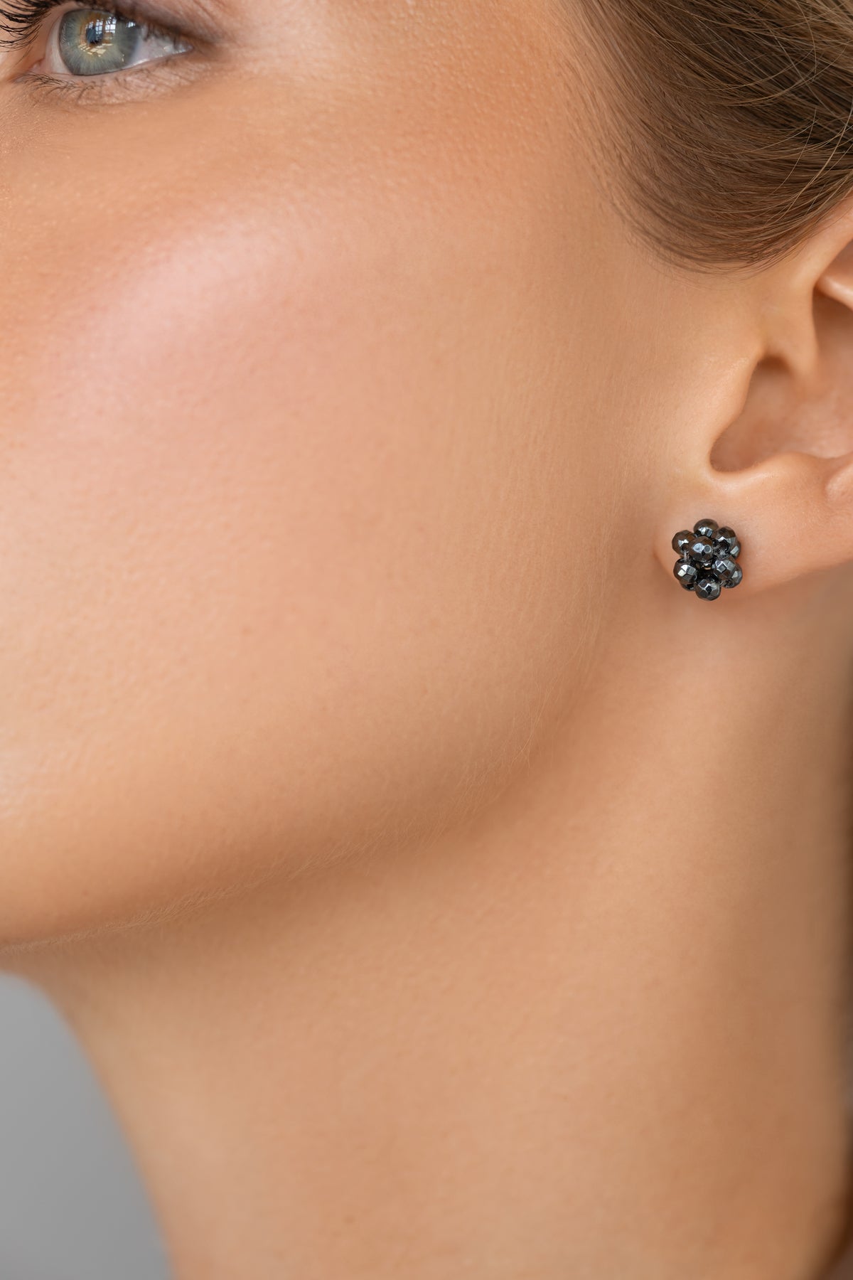 925 sterling silver hematite earrings Cube