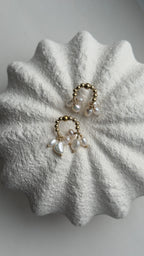 Gold-filled freshwater pearl earrings La Fortune
