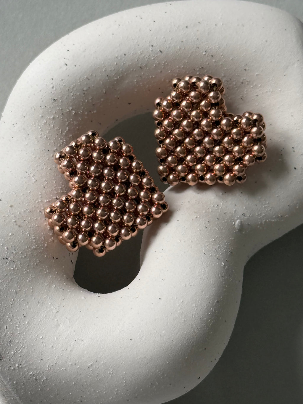 Rose gold-filled earrings Cœur Soufflé