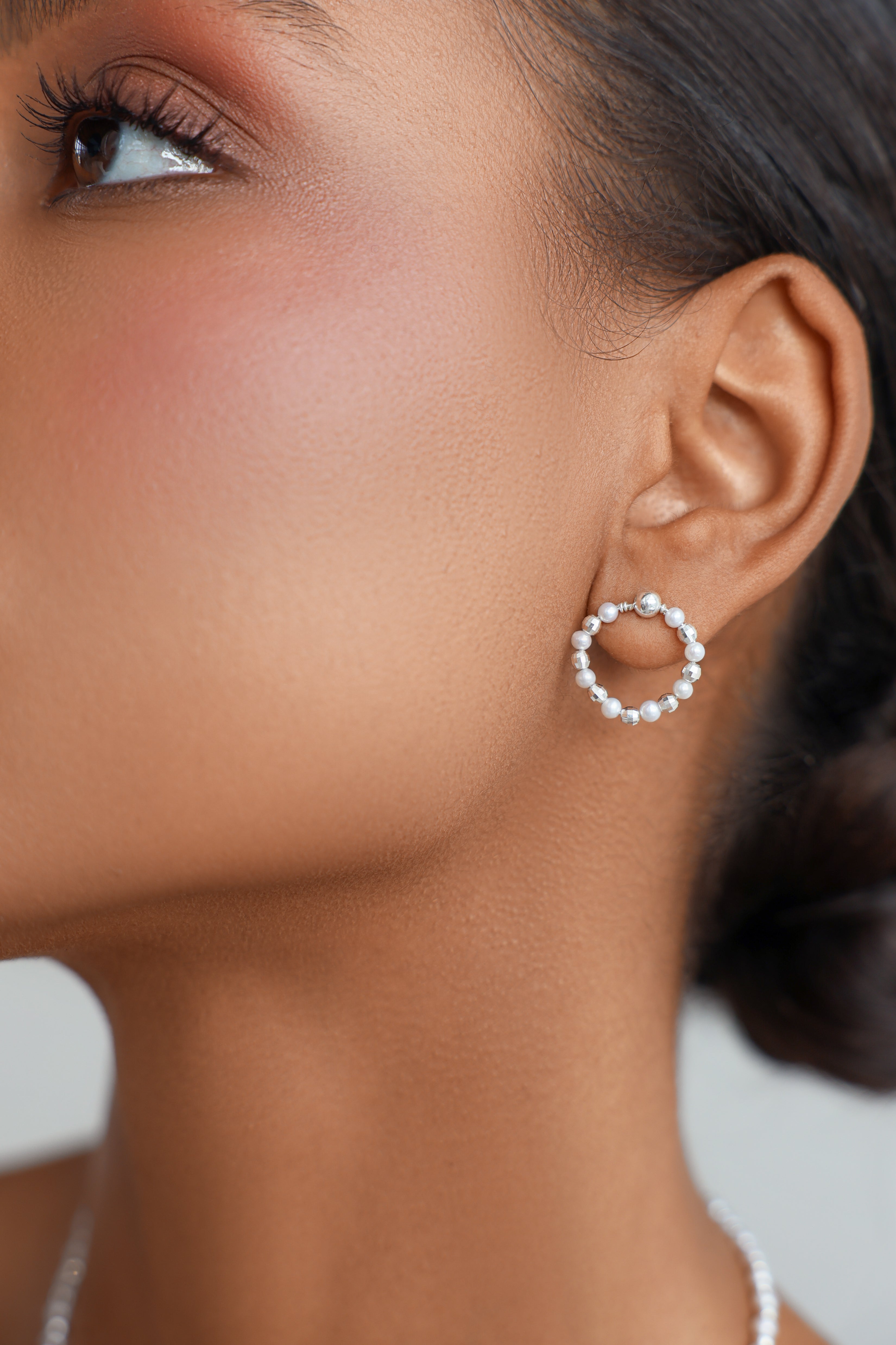 925 sterling silver freshwater pearl earrings La Neige