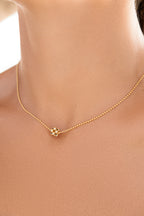 Gold-filled necklace Cube