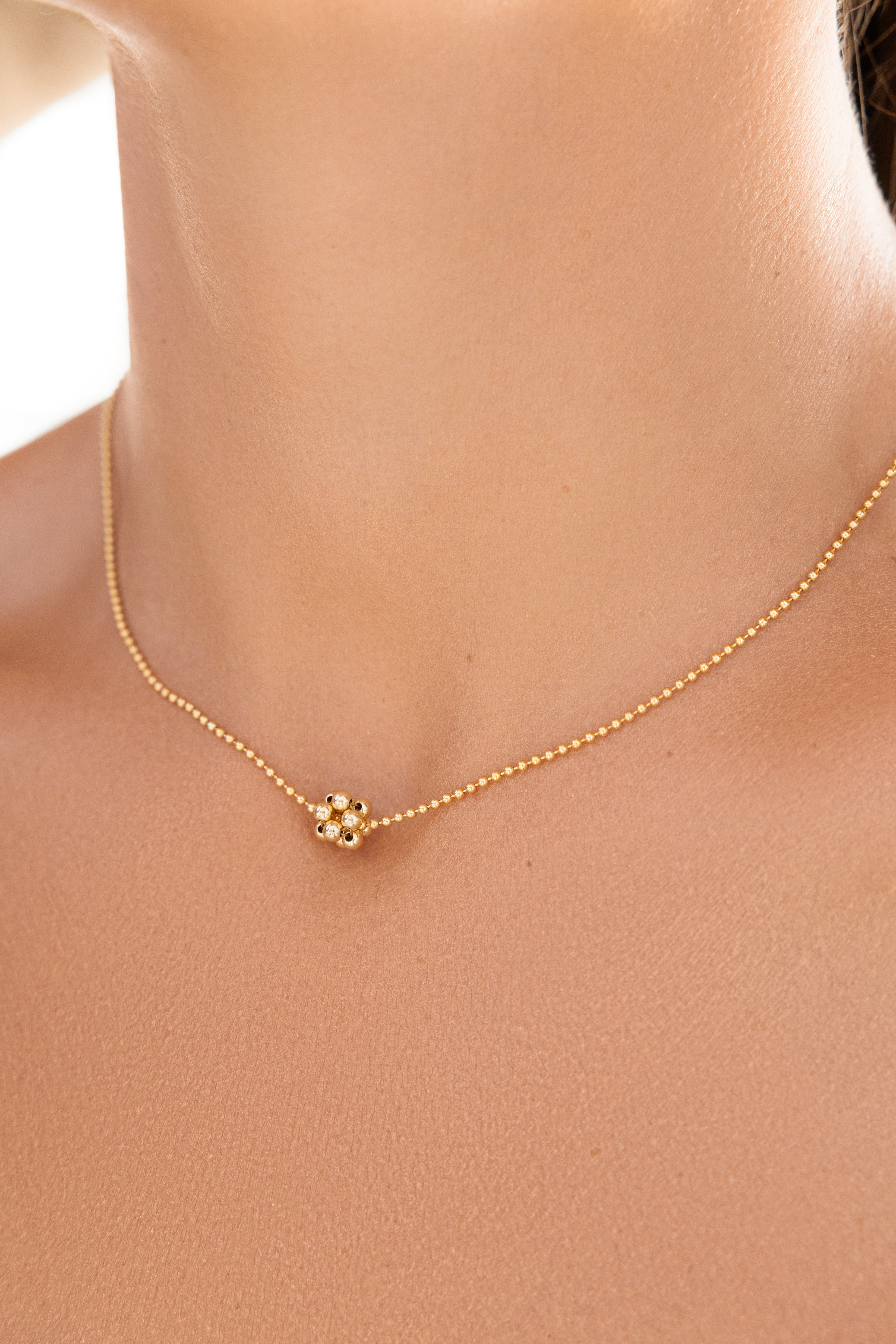 Gold-filled necklace Cube