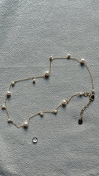 Gold-filled freshwater pearl necklace Constellation