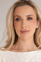 Gold-filled freshwater pearl necklace Constellation
