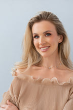 Gold-filled blue lace agate necklace Constellation