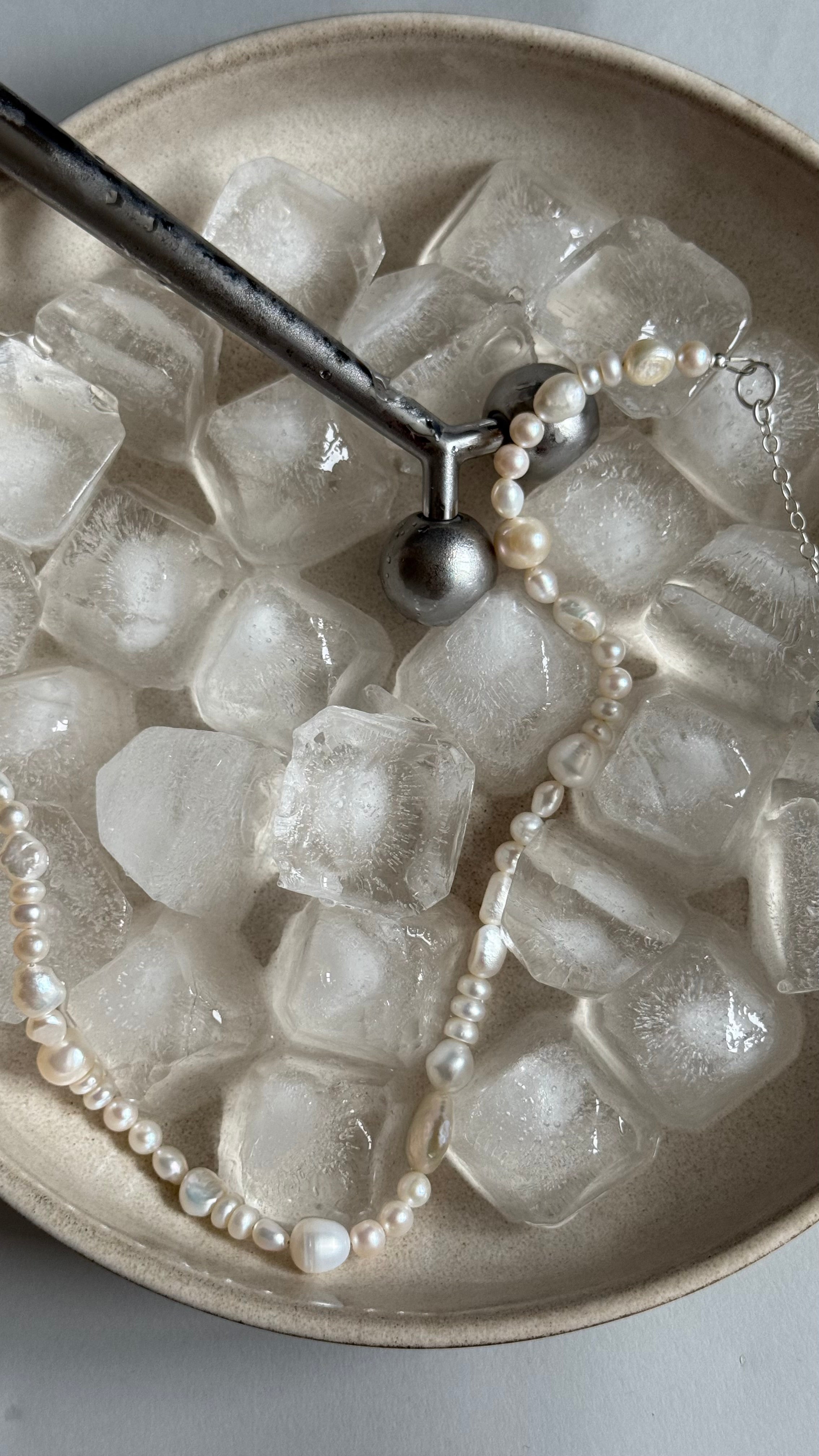 Čokers Marine - 925 sudrabs, baltās upes pērles