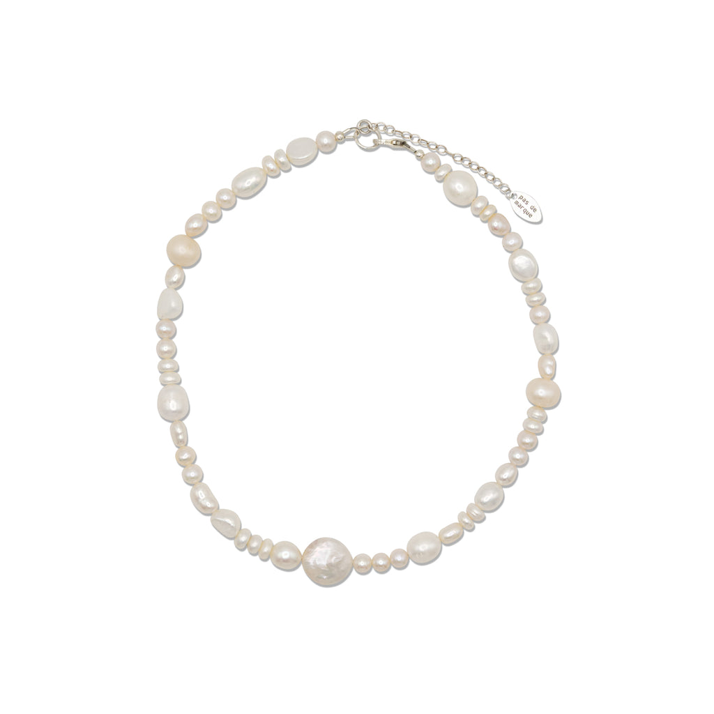 925 sterling silver freshwater pearl necklace Marine
