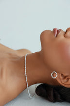 925 sterling silver freshwater pearl choker La Neige