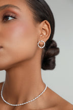 925 sterling silver freshwater pearl choker La Neige