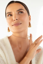 Gold-filled and rose gold-filled choker Duo