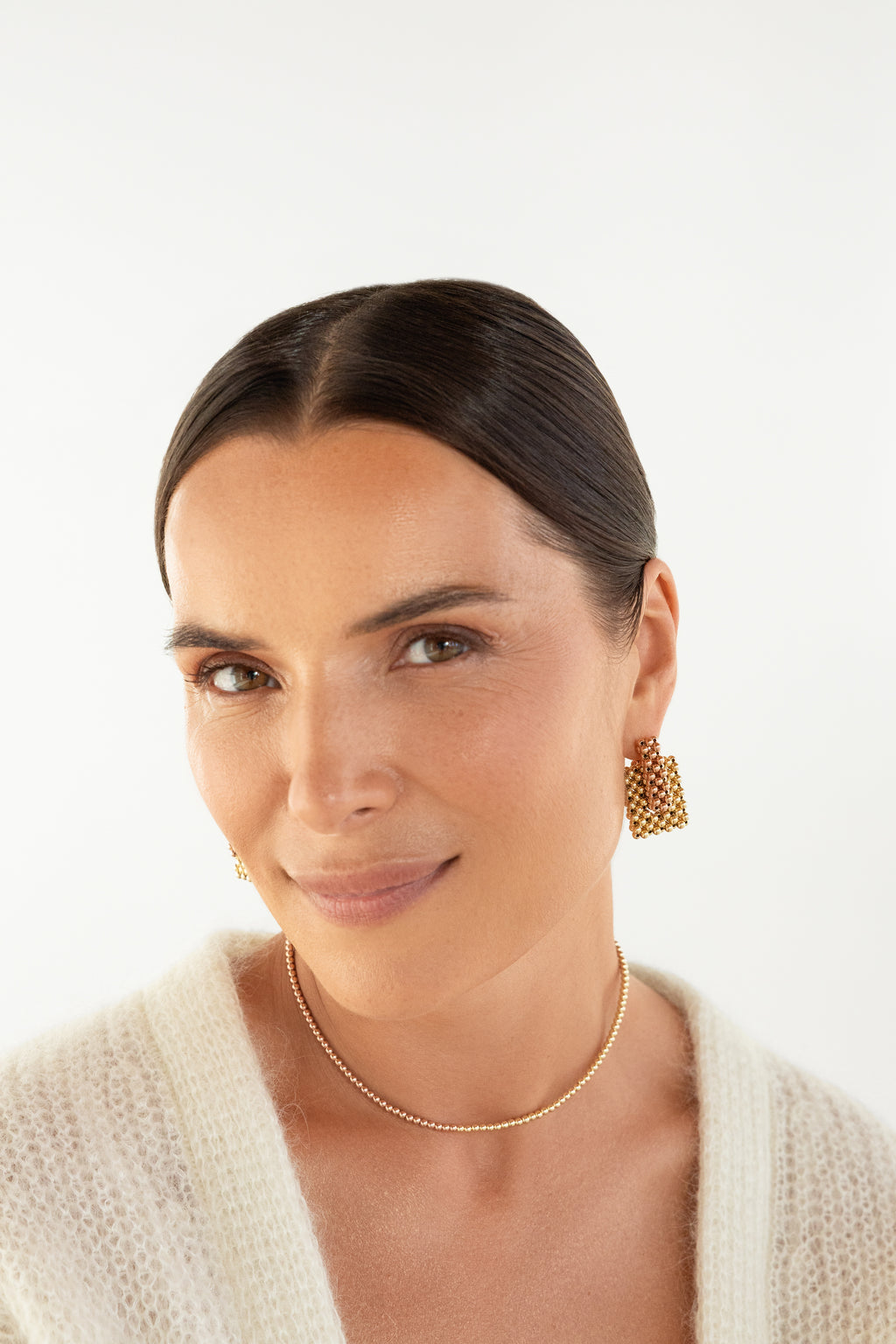 Gold-filled and rose gold-filled choker Duo