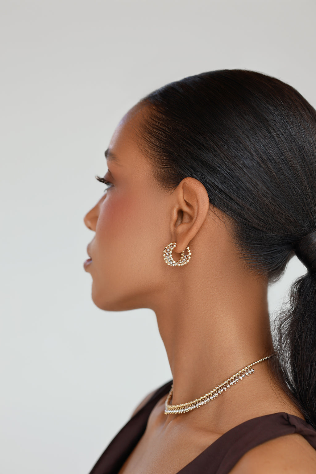 Gold-filled and 925 sterling silver choker La Bague Nano