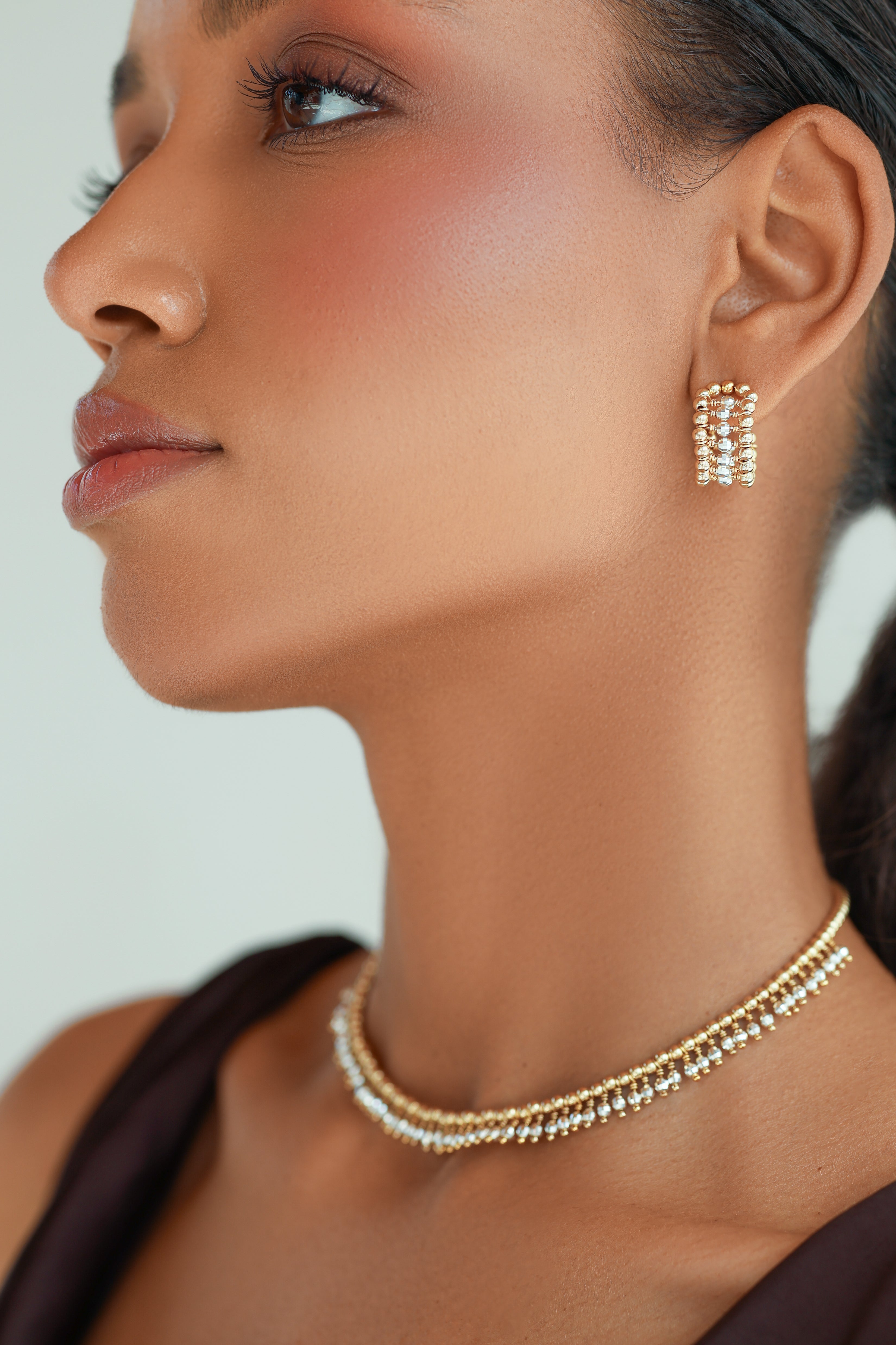 Gold-filled and 925 sterling silver earrings La Bague Nano