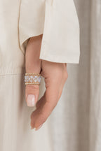 Gredzens La Bague - apzeltījums gold-filled, zils ahāts