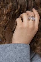Gredzens La Bague - apzeltījums gold-filled, zils ahāts