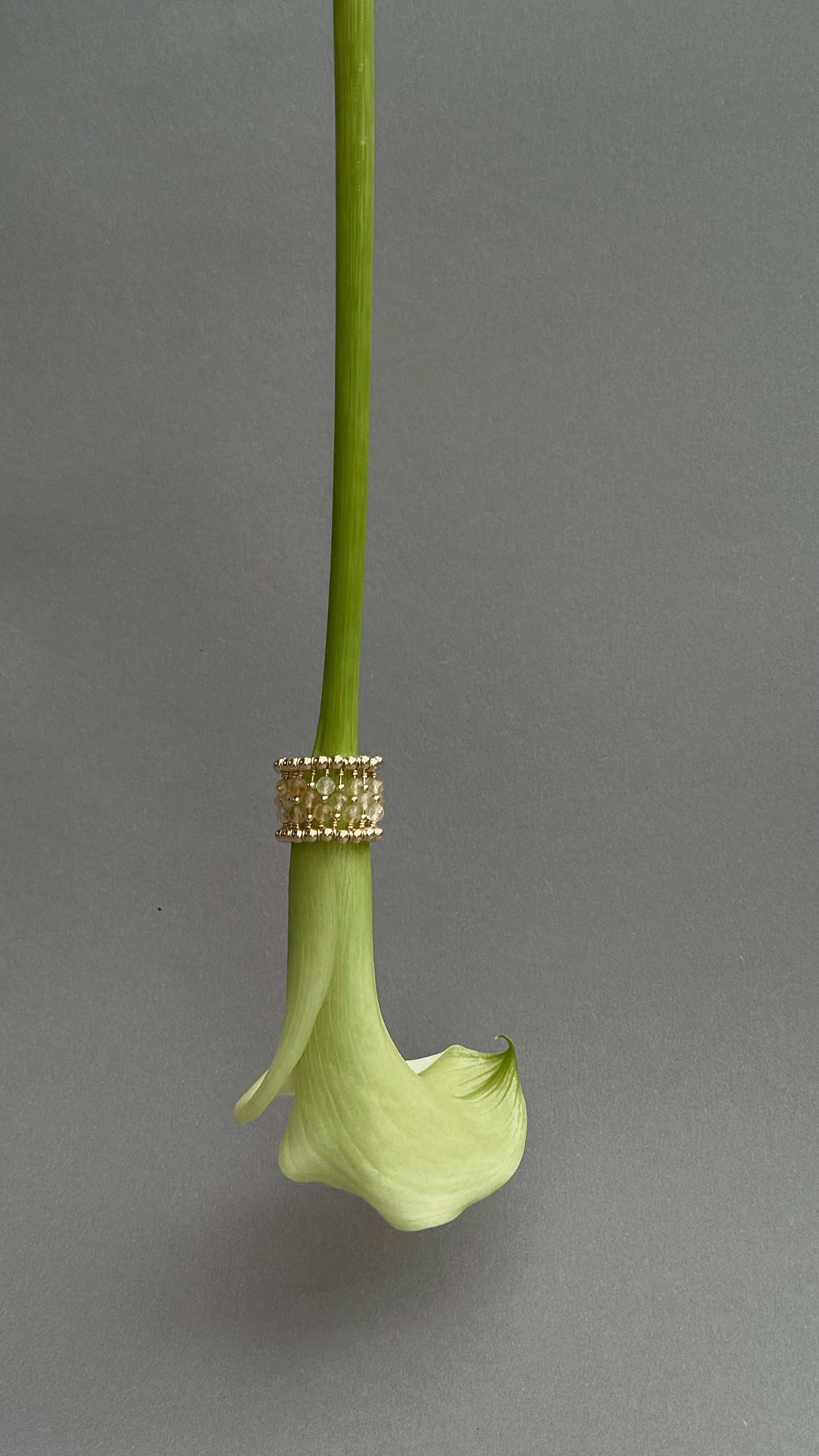 Gredzens La Bague - apzeltījums gold-filled, citrīns