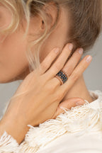 Gredzens La Bague - rozā apzeltījums gold-filled, hematīts