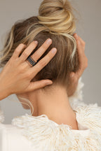 Gredzens La Bague - rozā apzeltījums gold-filled, hematīts