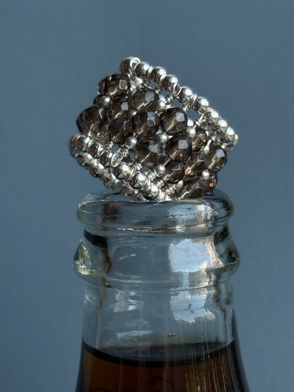 925 sterling silver smoky quartz ring La Bague