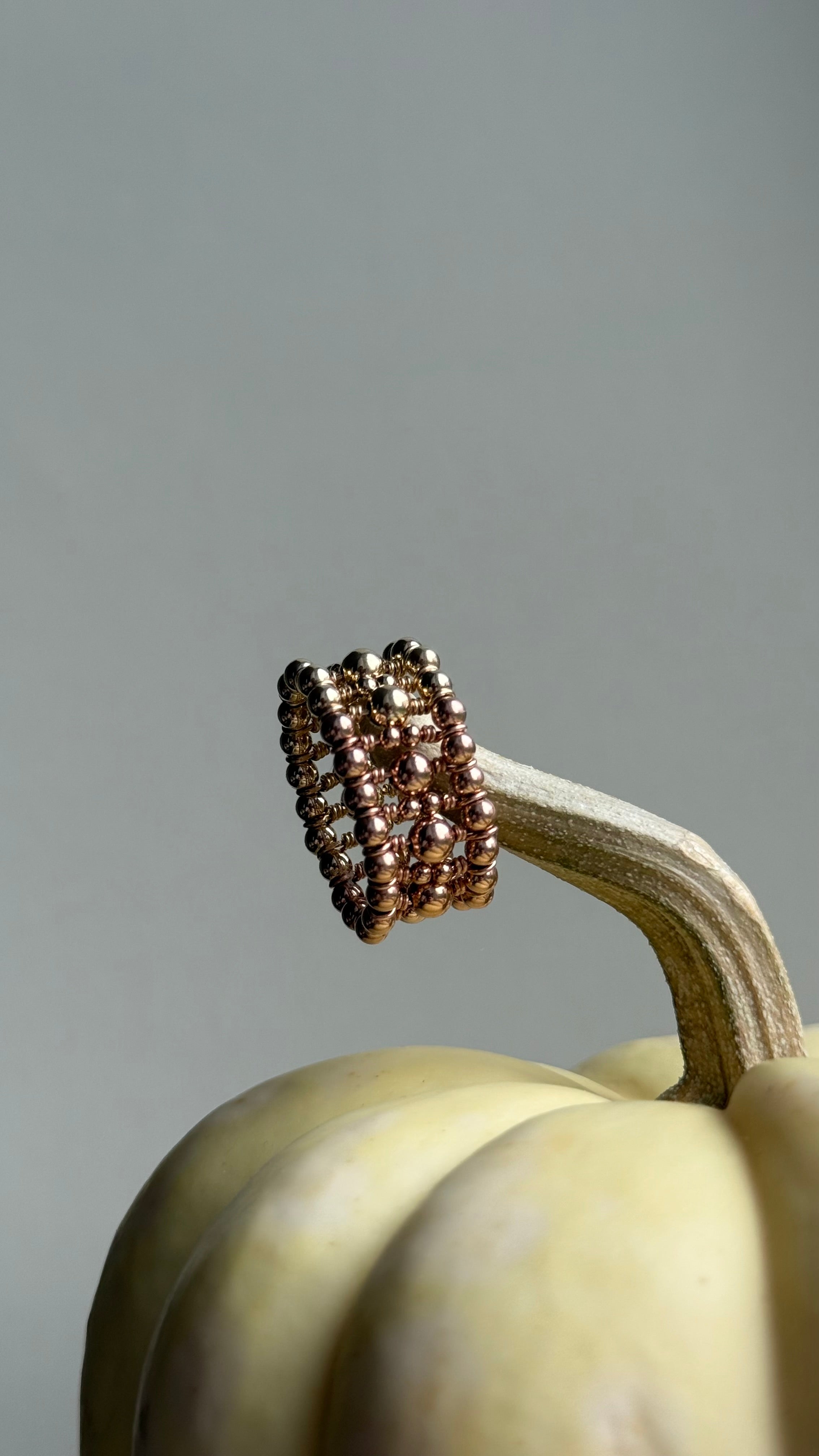 Gold-filled and rose gold-filled ring La Bague Duo