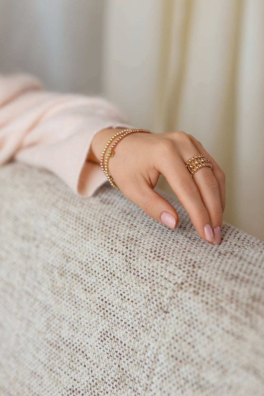 Gold-filled and rose gold-filled ring La Bague Duo