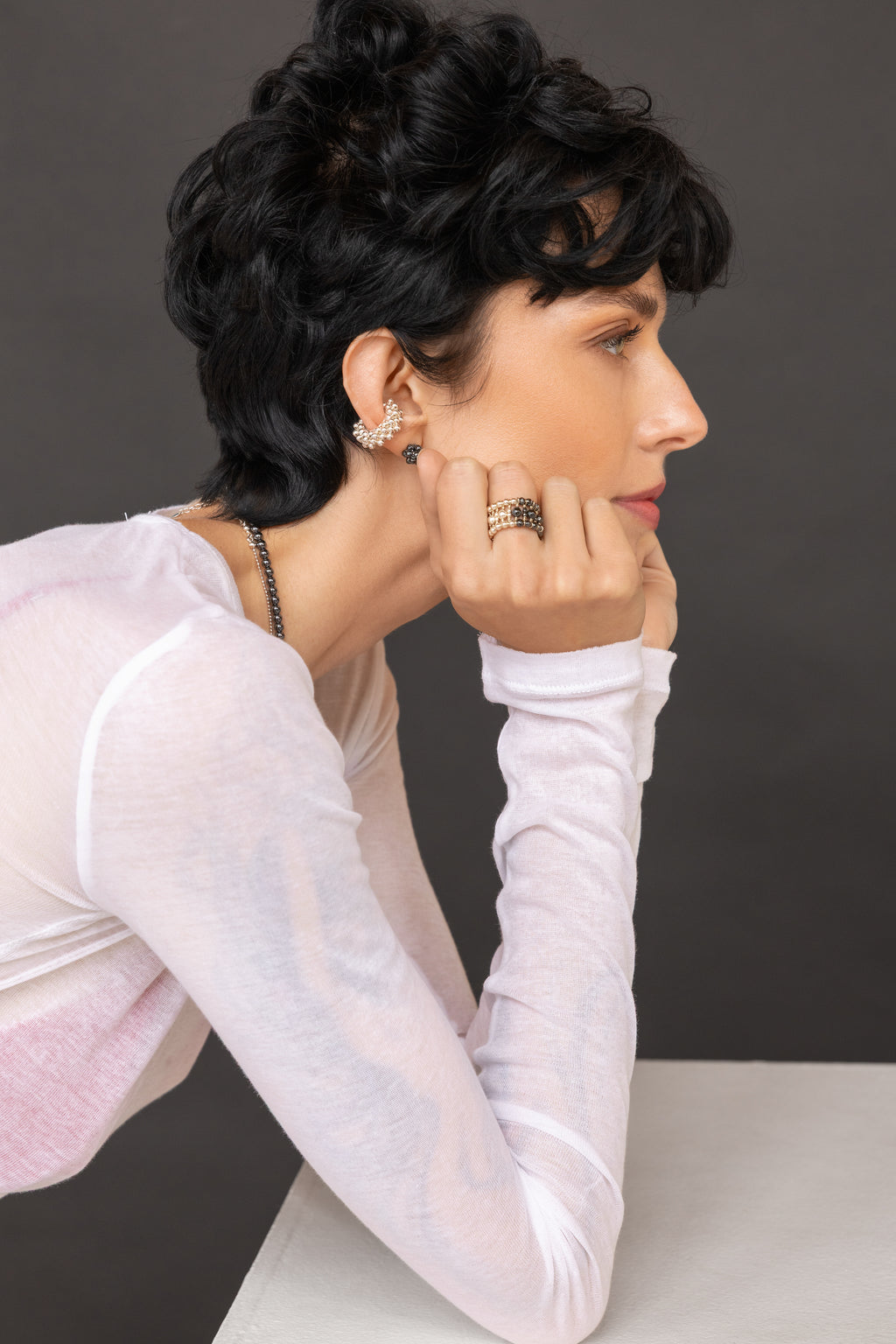 Kaffa auskars Le Collier - 925 sudrabs