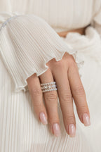 925 sterling silver blue lace agate ring La Bague Duo