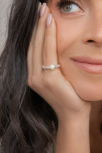 925 sterling silver white freshwater pearl ring Rosée