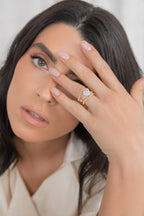 Gold-filled blue lace agate ring Pierre H