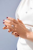 925 sterling silver blue lace agate ring Pierre H