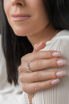 925 sterling silver blue lace agate ring Alternance